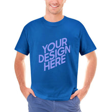 Cargar imagen en el visor de la galería, Camiseta Clásica Manga Corta Casual 100% Algodón para hombre FS0803016 con Impresión Delantera Trasera de Dos Imágenes con Foto Logo Patrón Texto