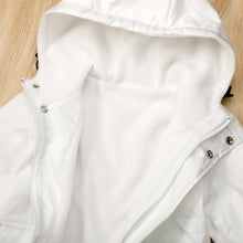 Cargar imagen en el visor de la galería, Chaqueta corta gruesa con forro polar para niños niñas A679 Personalizada con Impresión Completa de múltiples imágenes con Foto Logo Patrón Texto