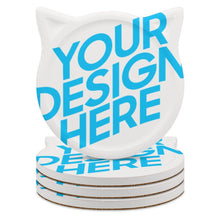 Cargar imagen en el visor de la galería, Posavasos de Cerámica Forma de Gato Posavasos Resistentes al Calor Posavasos para Bebidas para Protección de Mesa Juego de 4 / 6 JJ0520146 Personalizados con impresión de una imagen con Foto Logo Patrón Texto