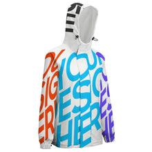 Cargar imagen en el visor de la galería, Chaqueta Corta de Manga Larga Forro Polar con Velcro de Moda Impermeable A681 Personalizada con Impresión Completa de múltiples imágenes con Foto Logo Patrón Texto