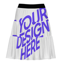 Cargar imagen en el visor de la galería, Falda midi doblada en niveles para mujer MSYX049 personalizado con patrón foto texto (impresión de imagen única)