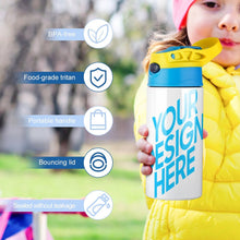Cargar imagen en el visor de la galería, Taza termo infantil emergente bomba con asa pajita 304 acero inoxidable JJ0520155 Personalizada con Foto Logo Patrón Texto