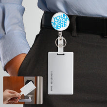 Cargar imagen en el visor de la galería, Clip de insignia de Metal Carrete del Soporte de Tarjeta de Identificación de Alta Calidad JJ0531023 Personalizado Impresion Completa de Una Imagen con Foto Logotipo Patrón Texto