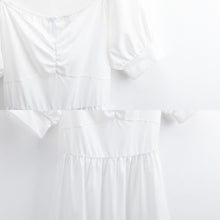 Cargar imagen en el visor de la galería, Vestido manga farol cuello redondo ancho dulce mono para mujer B271 Personalizado con Impresión Completa de una imagen con Foto Logo Patrón Texto