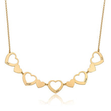 Cargar imagen en el visor de la galería, Collar Multi-Corazones Conectados Elegante para Mujer X0061 Grabado Personalizado con Texto Nombre