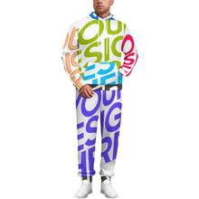 Cargar imagen en el visor de la galería, Conjunto de sudaderas A5TZ para mujeres y hombres personalizado con patrón foto texto (impresión de imágenes múltiples)