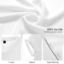 Cargar imagen en el visor de la galería, Vestido Cuello en V de Moda Manga Corta para mujer NZ2202046 Personalizado con Impresión Completa de múltiples imágenes con Foto Logo Patrón Texto