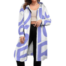 Cargar imagen en el visor de la galería, Sudadera Larga Casual Holgada con Cremallera Capucha Manga Larga para Mujer SDS002 Personalizada Impresion Completa de Una Imagen con Foto Logo Patrón Texto
