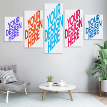 Cargar imagen en el visor de la galería, Póster Cuadro Pintura Imagen Colgante de 5 paneles Diseño de múltiples imágenes (Combinación Vertical) Cuadro de lienzo Pintura de pared de 5 partes GY0903230 Personalizado Personalizada con Foto, Texto o Logo