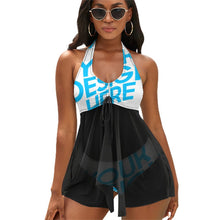 Cargar imagen en el visor de la galería, Tankini / Traje de Baño con dos piezas cuello en V para Mujer QZ6081 Personalizado con Impresión Completa con Foto Logo Patrón Texto