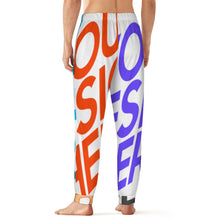Cargar imagen en el visor de la galería, Pantalón de pijama suave para hombre D27P personalizado con patrón foto texto (impresión de imágenes múltiples)
