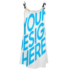 Cargar imagen en el visor de la galería, Vestido / Falda sin Mangas de Playa con Tirantes de Moda para Mujer AQ Personalizado con Impresión Completa de múltiples imágenes con Foto Logo Patrón Texto