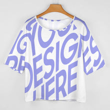 Cargar imagen en el visor de la galería, Camiseta Sexy hombro descubierto manga media para mujer BAT Personalizada con Impresión Completa de una imagen con Foto Logo Patrón Texto