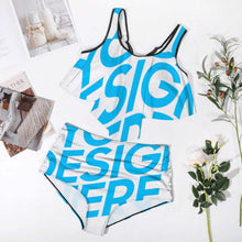 Cargar imagen en el visor de la galería, Traje de baño / Bikini Talla Grande Cintura Alta con Volantes Sexy para Mujer FT5095 Personalizado con Impresión Completa de una imagen con Foto Logo Patrón Texto