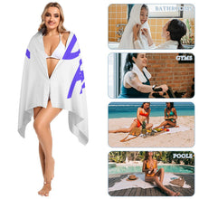 Cargar imagen en el visor de la galería, Toalla de playa talla grande de terciopelo de doble cara 160 x 80 cm personalizado con patrón foto texto