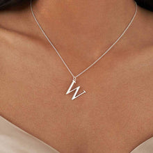 Cargar imagen en el visor de la galería, Collar con letras individual ajustable en plata de ley 925 chapado de oro rosa de 18K para mujer hombre X0054 Personalizado con texto nombre