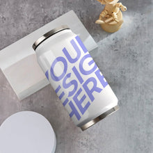 Cargar imagen en el visor de la galería, Taza tipo lata de aluminio de 304 Acero Inoxidable Reutilizable Estampada Completa con Tapa y Pajita para Cola Café Bebida JJ0520165 Personalizada con Foto Logo Patrón Texto