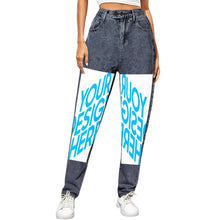 Cargar imagen en el visor de la galería, Jeans harem elásticos cintura alta 9037 personalizados con foto, texto o logo (Imagen única)