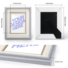 Cargar imagen en el visor de la galería, Marco de Fotos de Madera con Soporte Versión Vertical para Hogar Dormitirio Oficina JJ0533001 Personalizado Impresion Completa de Una Imagen con Foto Logo Patrón Texto