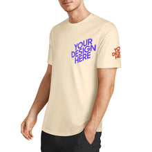 Cargar imagen en el visor de la galería, Camisetas clásicas de algodón orgánico estampadas en el pecho y los puños personalizado con patrón foto texto