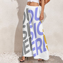 Cargar imagen en el visor de la galería, Pantalones de pierna ancha frescos de verano para mujer NP Personalizados con Impresión Completa de múltiples imágenes con Foto Logo Patrón Texto