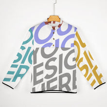Cargar imagen en el visor de la galería, Sudadera Holgada con Botones Cuello Alzado Invierno para Hombre BAL Personalizada Impresion Completa de Múltiples Imágenes con Foto Logo Patrón Texto