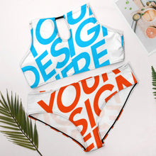 Cargar imagen en el visor de la galería, Bikini / Traje de baño Talla Grande estilo halter de tirantes de mujer BK2040 Personalizado con impresión completa de una imagen con Foto Logo Patrón Texto