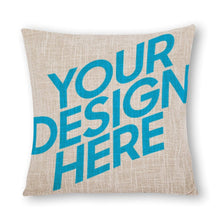 Cargar imagen en el visor de la galería, Funda de Cojín de Lino con Impresión a Una Cara Personalizado Personalizada con Foto, Texto o Logo