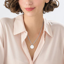 Cargar imagen en el visor de la galería, Collar Disco con Diamantes para Mujer Hombre X0025 de Plata de Ley 925 / Cobre Grabado Personalizado con Texto Nombre