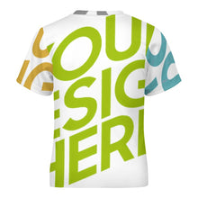 Cargar imagen en el visor de la galería, Camiseta Infantil Manga Corta para Niños Niñas Chicos ET Personalizada con Impresión Completa de Múltiples Imágenes con Foto Logo Patrón Texto