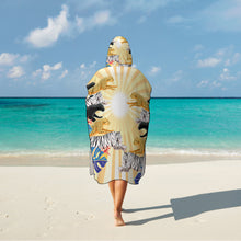 Cargar imagen en el visor de la galería, Poncho Toalla de Playa con Capucha Suave para Mujer Hombre NZ158 Personalizada con Impresión Completa con Foto Logo Patrón Texto