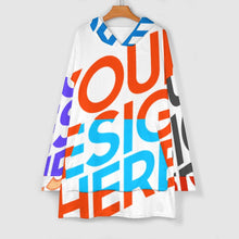 Cargar imagen en el visor de la galería, Manta con capucha portátil como regalo Manta de sudadera cálida para interiores y exteriores personalizado con patrón foto texto (impresión de imágenes múltiples)