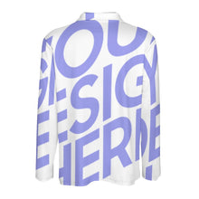 Cargar imagen en el visor de la galería, Polo Casual Elegante Manga Larga / Camisa Solapa Clásica para Hombre SDS008 Personalizado con Impresión Completa de una imagen con Foto Logo Patrón Texto