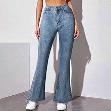 Cargar imagen en el visor de la galería, Pantalones vaqueros/ Jeans elásticos acampanados MC603 (imagen única) personalizados con foto, texto o logo