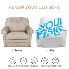 Cargar imagen en el visor de la galería, Funda Estirable de Sofá con Diseño Personalizado de Tus Imágenes o Nombres