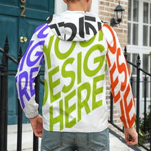 Cargar imagen en el visor de la galería, Chaqueta con Capucha Velcro de Deporte Multifuncional de Primavera Otoño Invierno para hombre A541 Personalizada con Impresión Completa de múltiples imágenes con Foto Logo Patrón Texto