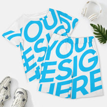 Cargar imagen en el visor de la galería, Camiseta manga corta pantalones cortos Conjunto Talla Grande NTZ Personalizada con Impresión Completa de una imagen con Foto Logo Patrón Texto