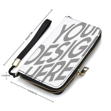 Cargar imagen en el visor de la galería, Cartera / Billetera de mano larga con cremallera versión vertical para mujer hombre XB0608016 Personalizada de múltiples imágenes con Foto Logo Patrón Texto
