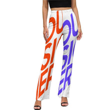 Cargar imagen en el visor de la galería, Pantalones acampanados holgados deportivos con estampado para mujer LP Personalizados con Impresión Completa de múltiples imágenes con Foto Logo Patrón Texto