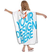 Cargar imagen en el visor de la galería, Poncho Toalla de Playa Grande Suave para Niños Niñas NT158 Personalizada con Impresión Completa con Foto Logo Patrón Texto