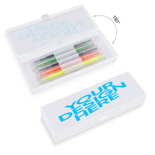 Cargar imagen en el visor de la galería, Estuche Transparente para Papelería con Impresión UV de Diseño Personalizado con Tus Patrones o Textos