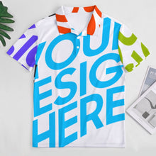 Cargar imagen en el visor de la galería, Polo / Camisa de hombre de verano con estampado B612 Personalizado con Impresión Completa de múltiples imágenes con Foto Logo Patrón Texto