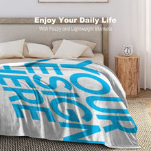 Cargar imagen en el visor de la galería, Manta de Felpa para Hogar con Diseño Personalizado de Tus Imágenes o Textos