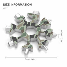 Cargar imagen en el visor de la galería, Llave inglesa Herramienta multifunción con forma de copo de nieve JJ0529033 Personalizada con Foto, Texto o Logo