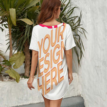 Cargar imagen en el visor de la galería, Vestido de mujer NZ023 Vestido de verano personalizado con patrón foto texto (impresión de imágenes múltiples)