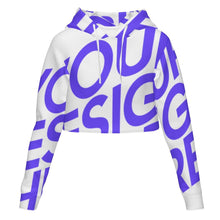 Cargar imagen en el visor de la galería, Sudadera corta con capucha para mujer MSYX327 personalizado con patrón foto texto (impresión de imagen única)