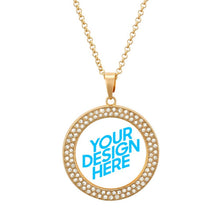 Cargar imagen en el visor de la galería, Collar de Diamantes Multicolores de Aleación para mujer SS1401003 Personalizado con texto nombre foto