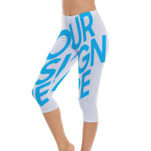 Cargar imagen en el visor de la galería, Pantalones 3/4 de Yoga Leggings de Cintura Alta de Fitness Ejercicio para Mujer SY009 Personalizados con Impresión Completa de una imagen con Foto Logo Patrón Texto