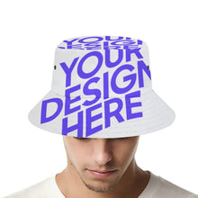 Cargar imagen en el visor de la galería, Impresión de una Sola Imagen Sombrero de Pescador Cubo de Impresión Completa Mujeres / Hombres FS0809026 Personalizado con Fotos Patrón Texto logotipo
