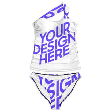 Cargar imagen en el visor de la galería, Novedad de 2024 conjunto de 2 piezas traje de baño Tankini Sexy para mujer SDS2002 personalizado con patrón foto texto (impresión de imagen única)